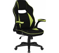 Игровое кресло DOBRIN RICK цвет сиденья черно-светло-зеленый, цвет основания черный LMR-132B_P_TT-black-light-green