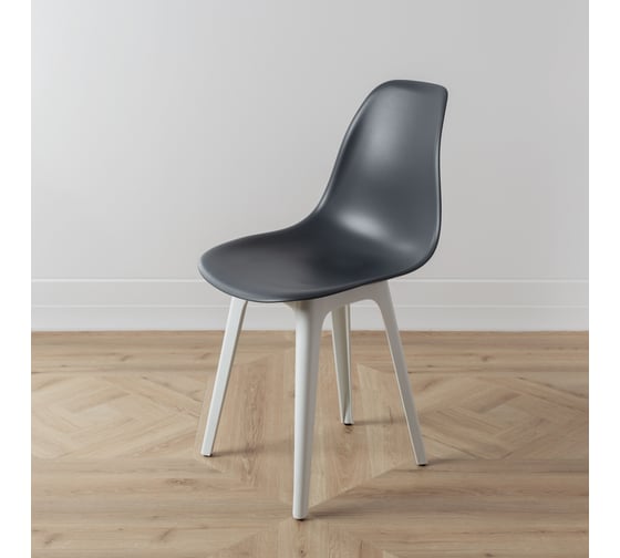 Комплект стульев пластиковых DERSTUHL 4 шт Plast White Eames, темно-серый, DSL044.103.4
