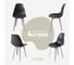 Комплект стульев пластиковых DERSTUHL 4 шт Plast White Eames, темно-серый, DSL044.103.4 1
