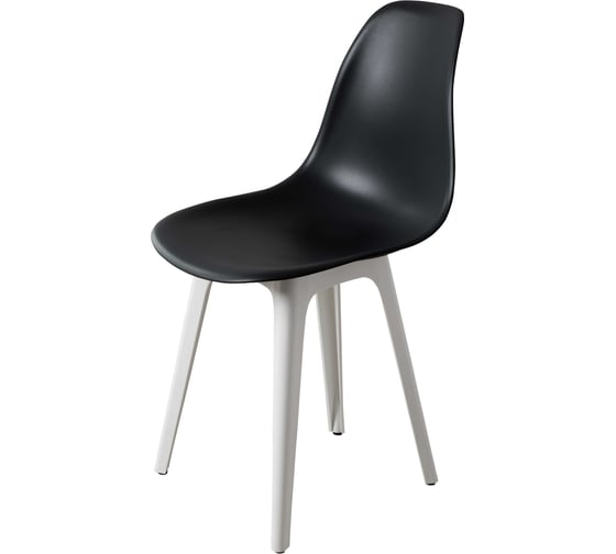 Комплект стульев пластиковых DERSTUHL 4 шт Plast White Eames, черный, DSL044.110.4