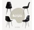 Комплект стульев пластиковых DERSTUHL 4 шт Plast White Eames, черный, DSL044.110.4 1