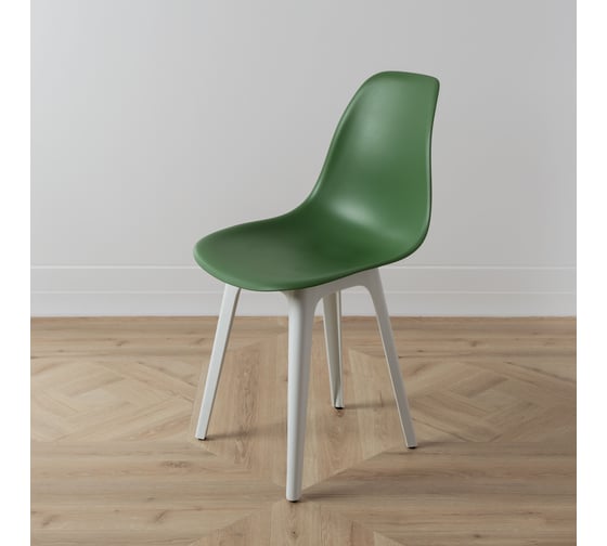 Комплект стульев пластиковых DERSTUHL 4 шт Plast White Eames, темно-зеленый, DSL044.116.4