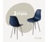 Комплект стульев пластиковых DERSTUHL 2 шт Plast White Eames, темно-синий, DSL044.117.2 1