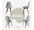 Комплект стульев пластиковых DERSTUHL 4 шт Plast Grey Eames, светло-серый, DSL044.202.4 1