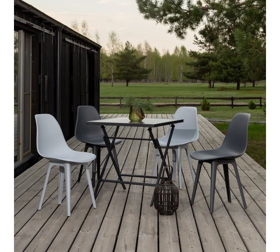 Стул пластиковый DERSTUHL Plast Grey Eames, светло-серый DSL044.202