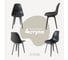 Комплект стульев пластиковых DERSTUHL 4 шт Plast Grey Eames, темно-серый, DSL044.203.4 1
