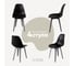 Комплект стульев пластиковых DERSTUHL 4 шт Plast Grey Eames, черный, DSL044.210.4 1