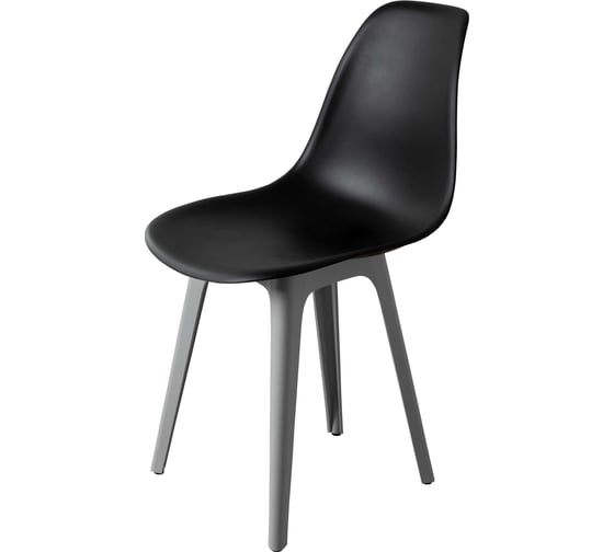 Комплект стульев пластиковых DERSTUHL 2 шт Plast Grey Eames, черный, DSL044.210.2
