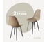 Комплект стульев пластиковых DERSTUHL 2 шт Plast Grey Eames, темно-бежевый, DSL044.213.2 1