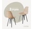 Комплект стульев пластиковых DERSTUHL 2 шт Plast Grey Eames, теплый бежевый, DSL044.214.2 1
