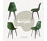 Комплект стульев пластиковых DERSTUHL 4 шт Plast Grey Eames, темно-зеленый, DSL044.216.4 1