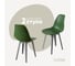 Комплект стульев пластиковых DERSTUHL 2 шт Plast Grey Eames, темно-зеленый, DSL044.216.2 1