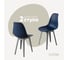 Комплект стульев пластиковых DERSTUHL 2 шт Plast Grey Eames, темно-синий, DSL044.217.2 1