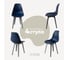 Комплект стульев пластиковых DERSTUHL 4 шт Plast Grey Eames, темно-синий, DSL044.217.4 1
