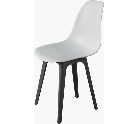 Стул DERSTUHL Plast Dark Grey Eames, белый, комплект 2 шт DSL044.301.2