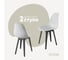 Комплект стульев пластиковых DERSTUHL 2 шт Plast Dark Grey Eames, белый, DSL044.301.2 1