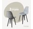 Комплект стульев пластиковых DERSTUHL 2 шт Plast Dark Grey Eames, светло-серый, DSL044.302.2 1