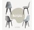 Комплект стульев пластиковых DERSTUHL 4 шт Plast Dark Grey Eames, светло-серый, DSL044.302.4 1