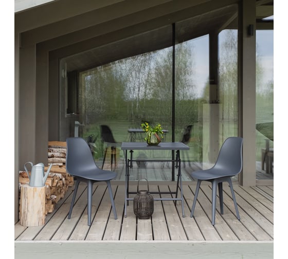 Комплект стульев пластиковых DERSTUHL 2 шт Plast Dark Grey Eames, темно-серый, DSL044.303.2