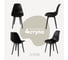Комплект стульев пластиковых DERSTUHL 4 шт Plast Dark Grey Eames, черный, DSL044.310.4 1