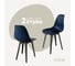 Комплект стульев пластиковых DERSTUHL 2 шт Plast Dark Grey Eames, темно-синий, DSL044.317.2 1