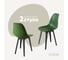 Комплект стульев пластиковых DERSTUHL 2 шт Plast Dark Grey Eames, темно-зеленый, DSL044.316.2 1