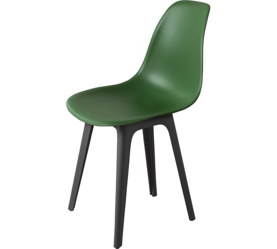 Комплект стульев пластиковых DERSTUHL 4 шт Plast Dark Grey Eames, темно-зеленый, DSL044.316.4