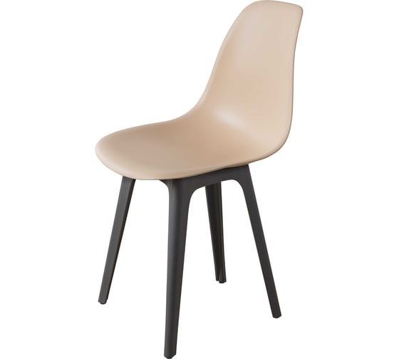 Комплект стульев пластиковых DERSTUHL 2 шт Plast Dark Grey Eames, теплый бежевый, DSL044.314.2