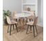 Комплект стульев пластиковых DERSTUHL 4 шт Plast Dark Grey Eames, теплый бежевый, DSL044.314.4 2