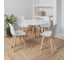 Комплект стульев пластиковых DERSTUHL 4 шт Plast Beige Eames, белый, DSL044.401.4 2