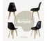 Комплект стульев пластиковых DERSTUHL 4 шт Plast Beige Eames, черный, DSL044.410.4 1