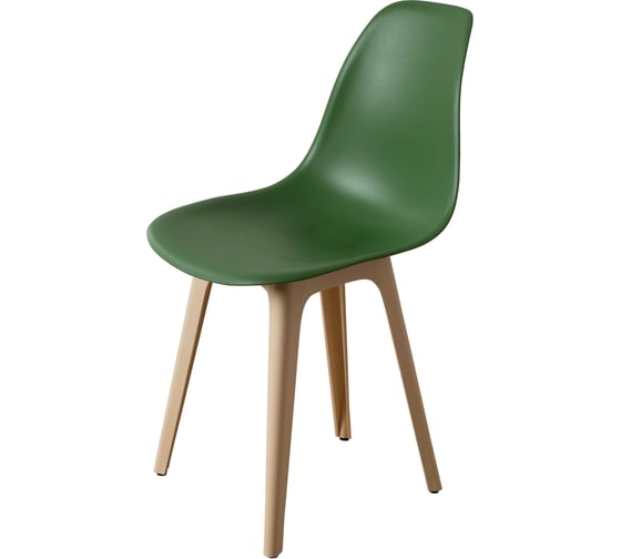 Стул пластиковый DERSTUHL Plast Beige Eames, темно-зеленый DSL044.416