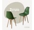 Комплект стульев пластиковых DERSTUHL 2 шт Plast Beige Eames, темно-зеленый, DSL044.416.2 1