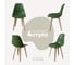 Комплект стульев пластиковых DERSTUHL 4 шт Plast Beige Eames, темно-зеленый, DSL044.416.4 1