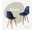 Комплект стульев пластиковых DERSTUHL 2 шт Plast Beige Eames, темно-синий, DSL044.417.2 1