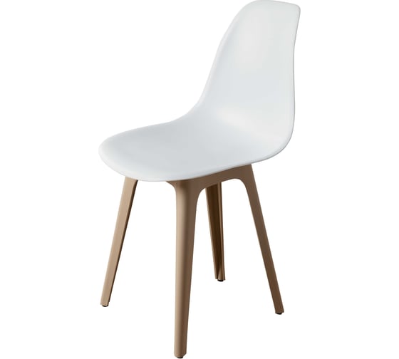 Комплект стульев пластиковых DERSTUHL 4 шт Plast Dark Beige Eames, белый, DSL044.501.4
