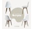 Комплект стульев пластиковых DERSTUHL 4 шт Plast Dark Beige Eames, белый, DSL044.501.4 1