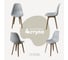 Комплект стульев пластиковых DERSTUHL 4 шт Plast Dark Beige Eames, светло-серый, DSL044.502.4 1