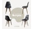 Комплект стульев пластиковых DERSTUHL 4 шт Plast Dark Beige Eames, темно-серый, DSL044.503.4 1