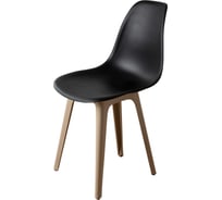 Стул DERSTUHL Plast Dark Beige Eames, черный, комплект 2 шт DSL044.510.2