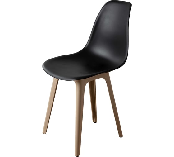 Стул DERSTUHL Plast Dark Beige Eames, черный, комплект 2 шт DSL044.510.2 1