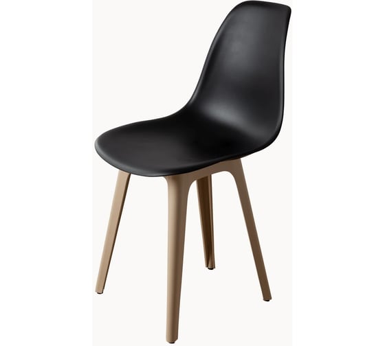 Стул DERSTUHL Plast Dark Beige Eames, черный DSL044.510