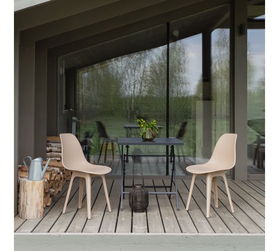 Комплект стульев пластиковых DERSTUHL 2 шт Plast Dark Beige Eames, темно-бежевый, DSL044.513.2