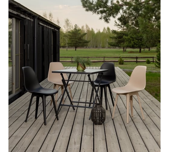 Комплект стульев пластиковых DERSTUHL 2 шт Plast Dark Beige Eames, темно-бежевый, DSL044.513.2