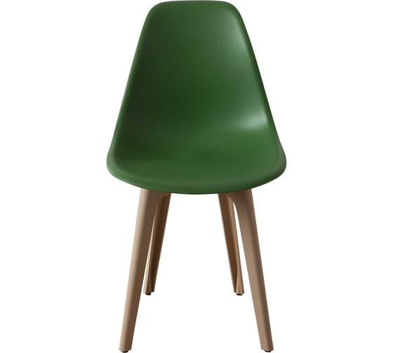 Комплект стульев пластиковых DERSTUHL 4 шт Plast Dark Beige Eames, темно-зеленый, DSL044.516.4