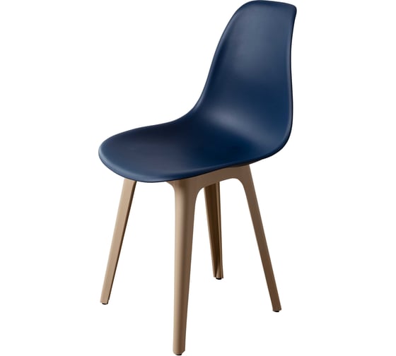 Стул пластиковый DERSTUHL Plast Dark Beige Eames, темно-синий DSL044.517
