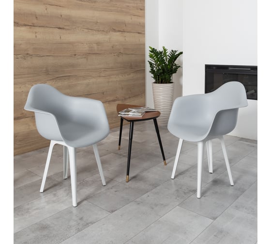 Комплект стульев пластиковых DERSTUHL 2 шт Plast White Eames, белый, DSL045.102.2
