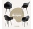 Комплект стульев пластиковых DERSTUHL 4 шт Plast White Eames, темно-серый, DSL045.103.4 1