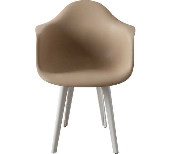 Стул-кресло из пластика DERSTUHL Plast White Eames, темно-бежевый DSL045.113