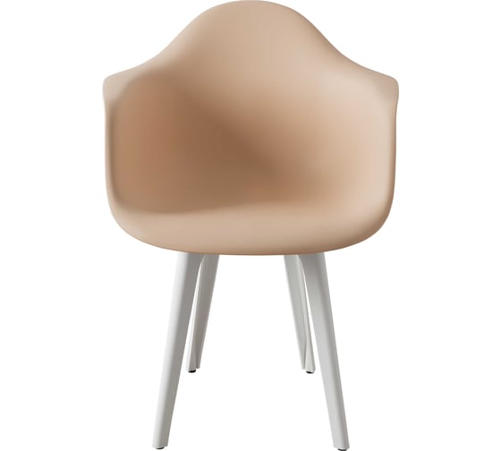 Стул-кресло из пластика DERSTUHL Plast White Eames, теплый бежевый DSL045.114
